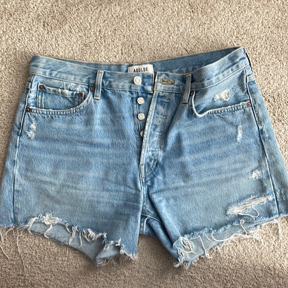 AGOLDE Parker jean shorts in swapmeet